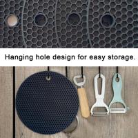 Salvamanteles de silicona multiusos, resistente al calor hasta 240.0 °C, soporte para ollas, impermeable, (juego de 4)apto para lavavajillas - details 2