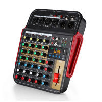 Mezclador De Audio 6 Canales Con Efecto AUX Y Potencia Fonética De 48V USB Consola De Mezcla Profesional EU/US Plug - details 12