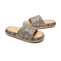 Sandalias De Plataforma Gruesa Para Mujer Leopardo Slides Suaves Para El Hogar Verano 2023 Playa Antideslizantes Tallas 44-45 - details 8
