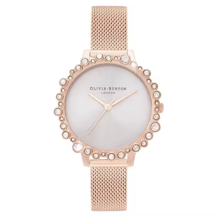 Olivia Burton Reloj Analógico de Cuarzo para mujer con Correa en Acero Inoxidable color oro rosado - OB16US50 - 1