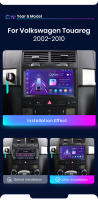 Junsun Radio Coche para Volkswagen Touareg 2002 2003 2004 2005 2006 2007 2008 2009 2010 AI Voice 2 din Pantalla Coche Android Auto Multimedia Navegación GPS Auto radio - details 4