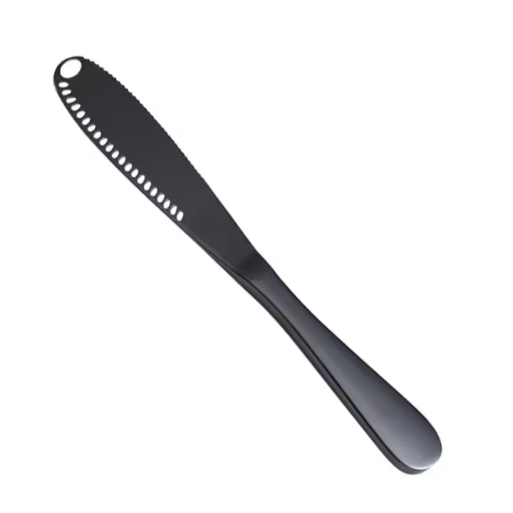 Cuchillo De Queso Y Mantequilla De Acero Inoxidable Herramienta De Cocina Para Queso Pan Mermelada Tamaño Único Fácil De Lavar - 1