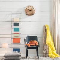 Reloj de madera sin marco de 25 cm with Movimiento de cuarzo Silencioso, rústico de Nogal para decoración de cocina, dormitorio y sala de estar, color marrón. - details 1