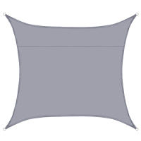Toldo Vela de Sombra Impermeable 2,5x2,5m Carbón Rectángulo Bloque UV Parasol para Patio Trasero, Terraza, Jardín, Actividades e Instalaciones al Aire Libre - details 4