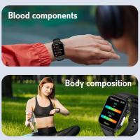 Relojes inteligentes masculinos y femeninos relojes inteligentes IPS de 1,96 pulgadas, monitoreo de frecuencia cardíaca / oxígeno en sangre / presión arterial / sueño 24 / 7, componentes sanguíneos y físicos, rastreador de fitness de más de 100 modos de e - details 6