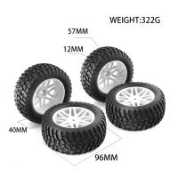 4pcs Ruedas De Plástico Con Neumáticos Para Coche RC 1/10 Universal Compatible Con HSP 15502 94107 94170 94155 94177 Para Camión De Carreras Cortas - details 1