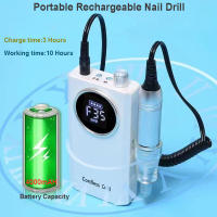 Máquina De Uñas Eléctrica Portátil 35000 RPM Con Batería Recargable De 4000 mAH Accesorios Para Uñas Gel De Pintura Mecánica Sander - details 2