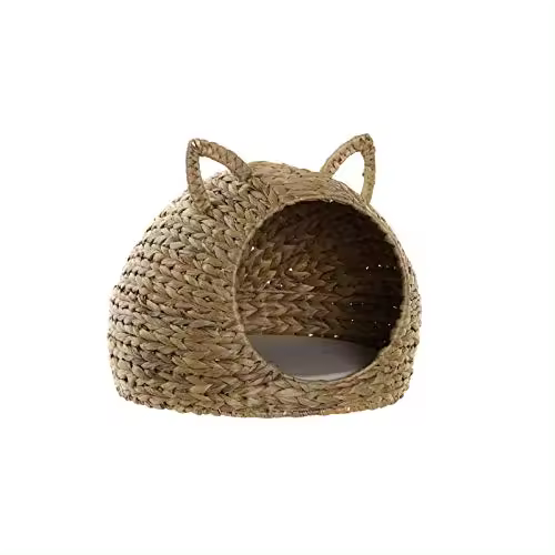 DAMDAM GO Cama de Mascota Junco cojin Poliester Natural Marron - 1