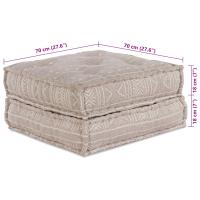 Pouffe Modular vidaXL Marrón Claro 70x70x36 Tela - details 7
