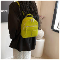 Mochila urbana sencilla de PU a juego para uso diario, mochila para mujer - details 21