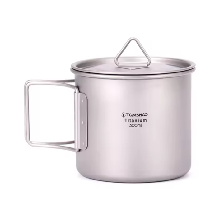 Tomshoo Copa De Camping Ultraligera De Titanio Con Mano Plegable Para Exteriores Y Picnics Vaso De Agua De 300/350/420/450/550/650/750ml - 1