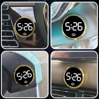 Reloj Digital Creativo LED Para Coche Mini Reloj Interno Adhesivo Ornamento Automotriz Accesorios Para Coche Material ABS - details 13