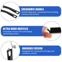 Cepillo De Limpieza Para Espacios Estrechos 10Pcs Cepillo De Níquel Con Cerdas Duraderas Para Limpieza De Ventanas Puertas Rallures De Ducha Y Salas De Baño - details 4
