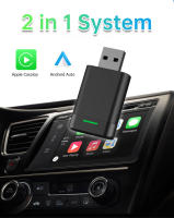 Adaptador Inalámbrico 2-en-1 Android Auto Y Apple CarPlay Con USB Plug And Play Dongle WiFi Conexión Automática Para Coche - details 1