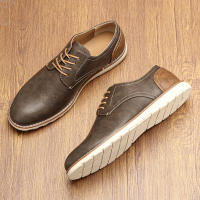 Zapatos Casuales Para Hombre 2024 Comodidad Moda Cuero Sintético Loafer Con Cordones Antideslizante Transpirable Talla Verdadera - details 2