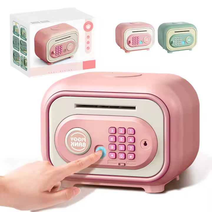 Caja De Ahorro Electrónica Para Niños Mini ATM Con Contraseña Seguro Para Dinero Y Monedas Casa Del Dinero Para Ahorrar Regalo Ideal Para Niños Años 3-12 - 1