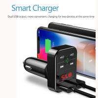 Kit De Teléfono Móvil Para Coche Podofo Bluetooth FM Transmisor Con Pantalla LCD Reproductor MP3 Tarjeta TF Cargador Dual USB 2.1A - details 7