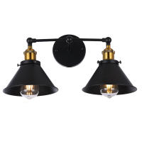 Lámpara De Pared Estilo Industrial Doble Cabeza Arte De Hierro Para Restaurante Americano Creativa Antigua Bar Lámpara Para Pasillo Y Escalera - details 2