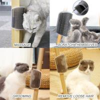 Cepillo De Masaje Para Gatos Rascador De Esquina Adecuado Para Peluquería Y Eliminación De Pelo Cepillo Desmontable Para Gatos Chicos Material Plástico - details 10