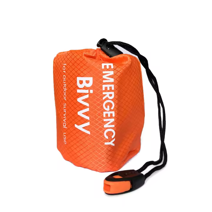 Paquete de 4 Saco de dormir de primeros auxilios para exteriores, para emergencias, acampada, senderismo, montañismo, equipo de aislamiento contra pérdida de calor al aire libre, manta de supervivencia - 1