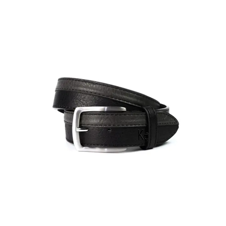 K4007AKB | Cinturón para hombre Forro bicolor de Piel con el Pu. Color negro/antracita. Dimensiones: 125x3,8x0,5 cm (cinturón 110 cm). Paquete: Caja de Giunte Fondo Duro/tapa Kaili Mood - 1