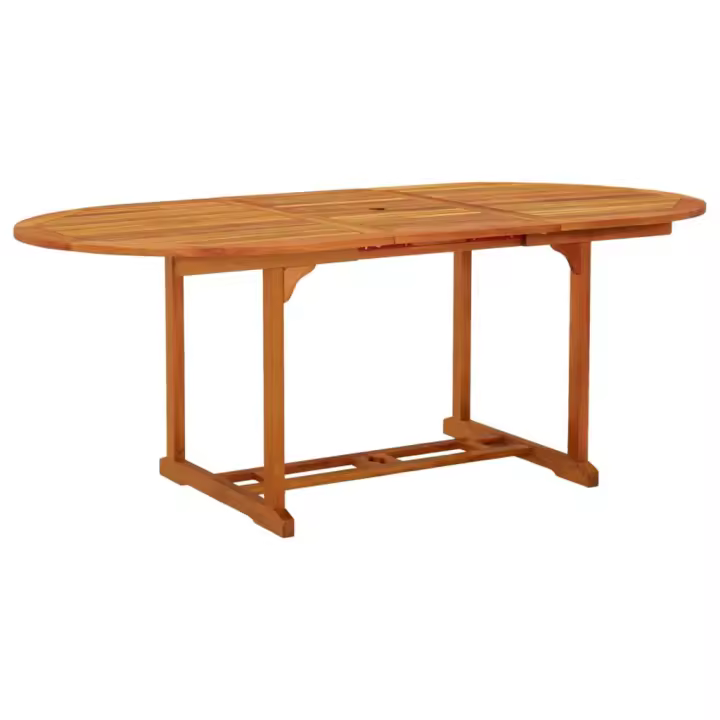 Mesa de Jardín Madera de eucalipto 200x100x75cm - 1