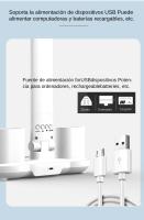 Lámpara De Mesa Recargable Para Estudio Con Ventilador Y Pantalla LED Luz De Lectura Sin Sombrilla Control Táctil Incluye Batería - details 10