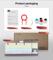 Teclado Mecánico De Juego E-YOOSO Z77 Rainbow 87 Teclas Con Switches Rojos Negros Marrones Y Azules Para PC Laptop Con Cable USB - details 11