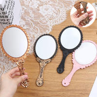 Espejo De Maquillaje Portátil Vintage 1Pcs Oval round Noble Restauración Moda Antigua Herramienta De Belleza Para Viajes - details 0