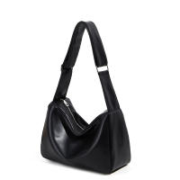 Bolso De Hombro De Cuero Suave Minimalista Para Trabajo Y Estudio Bolsa De Clase Para Mujeres Con Cierre De Cremallera - details 8
