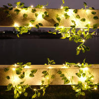 Luces De Vine Artificial Flor Y Hoja Verde Para Adornos Navideños Decoración De Hogar Luz Fairy Piloto Incluido Para Bodas - details 4