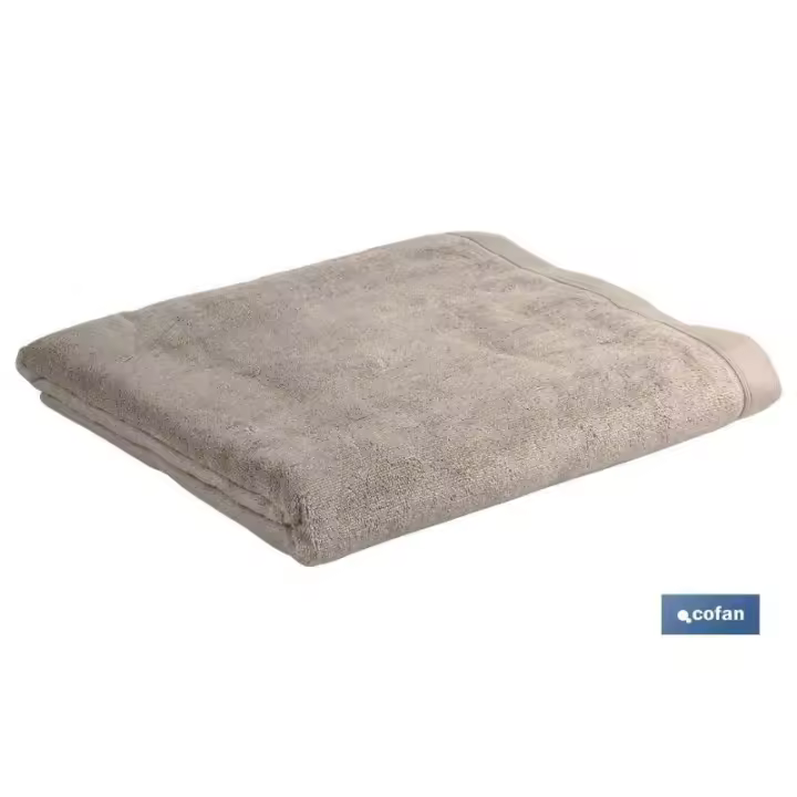 Toalla baño beige gr.580/m2 modelo abisinia 100x150cm - 1