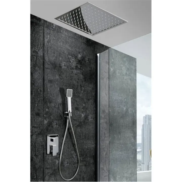 Imex Volga GET015 Conjunto de ducha monomando moderno con acabado cromado - 1