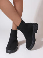 Botas De Tobillo Para Mujer Ligero Casual Moda Navidad Invierno Botas De Prensa Gruesa Suela Antideslizante Transpirable Talla Real - details 12