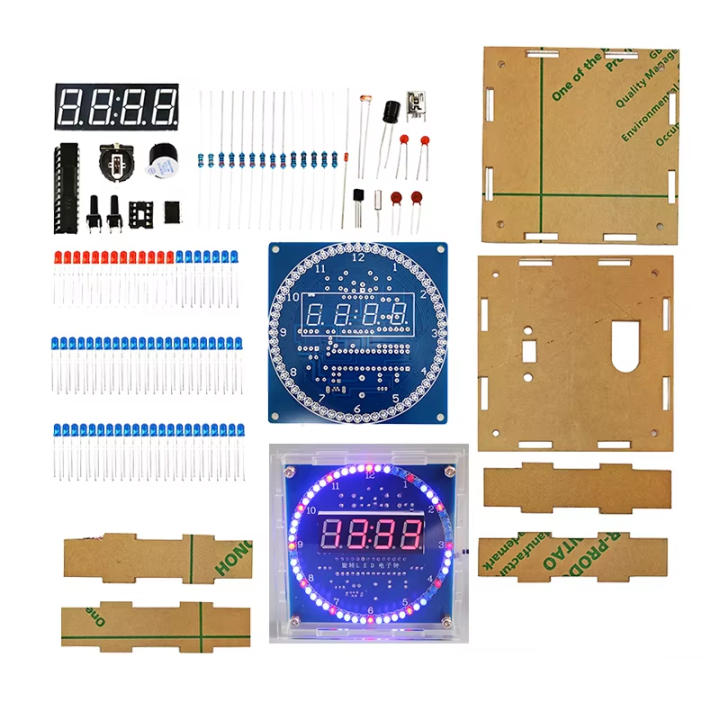 Módulo De Mostrador Digital LED Rotativo DIY Para Alarme Y Reloj Electrónico Kit De Aprendizaje 51 SCM Con DS1302 5V