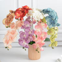 1 Pieza De 8 Cabezas De Mariposa Artificial Orquídea 3D Falsa Flor De Simulación Para Decoración De Hogar Y Boda Con Toque Real - details 0