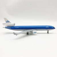 Nueva Modelo De Avión KLM Airlines De 20cm MD 11 Metálico Con Ruedas Y Aterrizaje Escala 1:400 Para Coleccionistas Y Juguetes - details 4