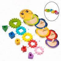 Nenitus Juguete Montessori 1 2 3 años, Juguete Montessori de Engranajes Oruga Rompecabezas, Juguete Educativo, Regalo niños pequeños y bebés. - details 0