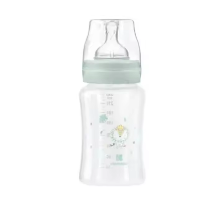 biberon de 240ml anticolico con tetina de silicona- kikkaboo - 1