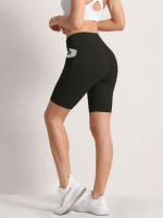 Shorts De Cintura Alta 2XXL Para Mujer En 16 Colores Estilo Fitness Con Bolsillos Y Compresión Ropa Deportiva Casual De Verano Nylon - details 5