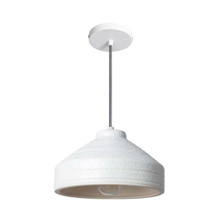 Ledkia Lámpara Colgante Cerámica Gazao Blanco - 1