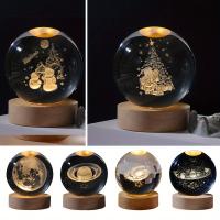 Lámpara De Mesa LED USB Galaxia Saturno 3D Cristal Ball Luz De Ambiente Para Decoración De Habitación Regalo Creativo Para Niños Navidad - details 0