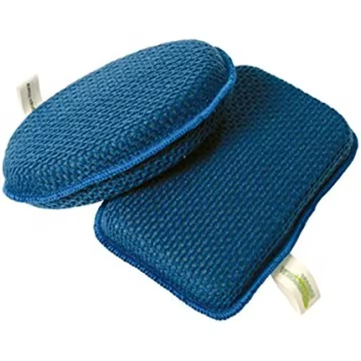 Irisana - Ecoesponja IR31X2 - Pack de 2 Unidades - Azul - 8 x 2,5 x 13 cm - Ecológica y Natural - Producto de Limpieza del Hogar - Estropajo de Cocina - 1