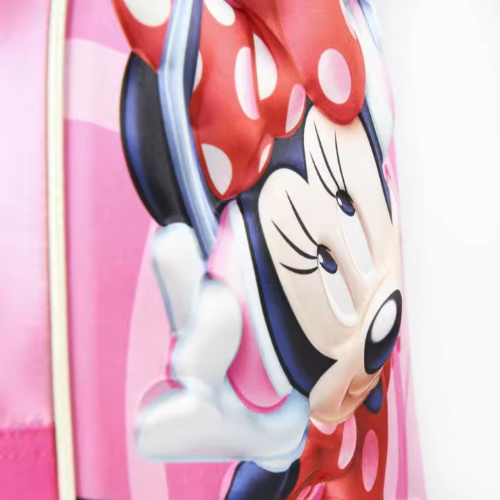 MOCHILA INFANTIL 3D  CON BOTELLA MINNIE - 1