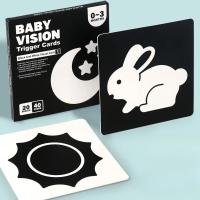Tarjetas Educativas Montessori Para Bebés Estimulación Visual En Blanco Y Negro Alta Contraste Juguete Educativo Para Recién Nacidos Desarrollo Cerebral - details 2