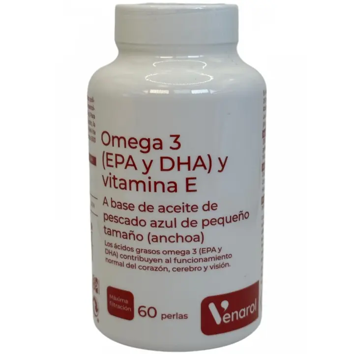 Omega 3 (EPA y DHA) y vitamina E 60 perlas de 1.408 mg de Herbora - 1