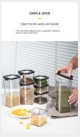 Jars De Almacenamiento Para Cocina Grandes Organizador De Granos Y Condimentos a Prueba De Humedad En Plástico Estilo Japonés - details 15