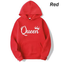 Sudadera De Capucha Largo Manga Para Mujer Estampado Rey Y Reina Casual Streetwear Para Pareja Otoño E Invierno - details 11