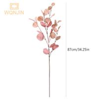 1PC Hojas De Árbol De Otoño Artificiales Para Decoración De Boda Y Hotel Eucalipto Y Manzana Simulación De Hojas De Planta Artificial De Seda - details 4