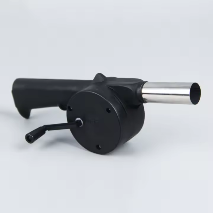 Pequeño Ventilador De Mano Portátil Para Exteriores Y Camping Negro Adecuado Para Barbacoas Picnics Y Combustión De Carbón - 1